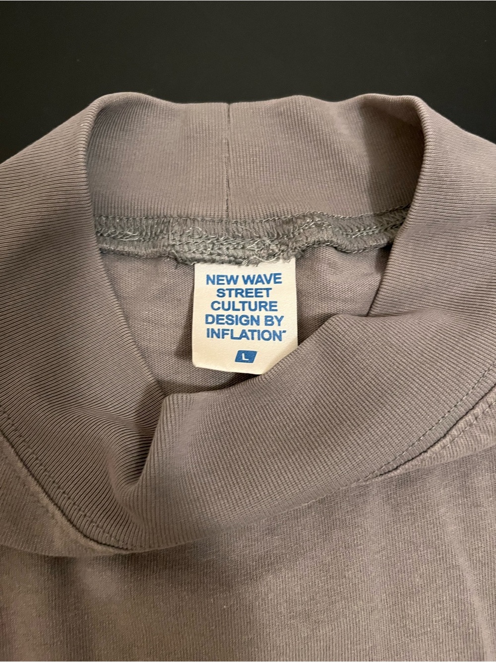 INFLATION New Wave Street Culture Short Sleeve Mockneck Tee